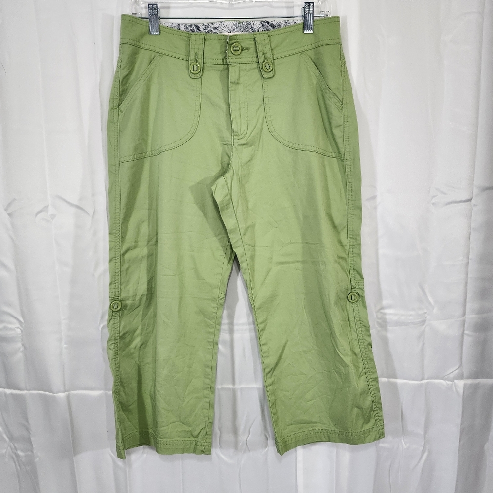 Lee Size 10 Medium Green Capris One True Fit